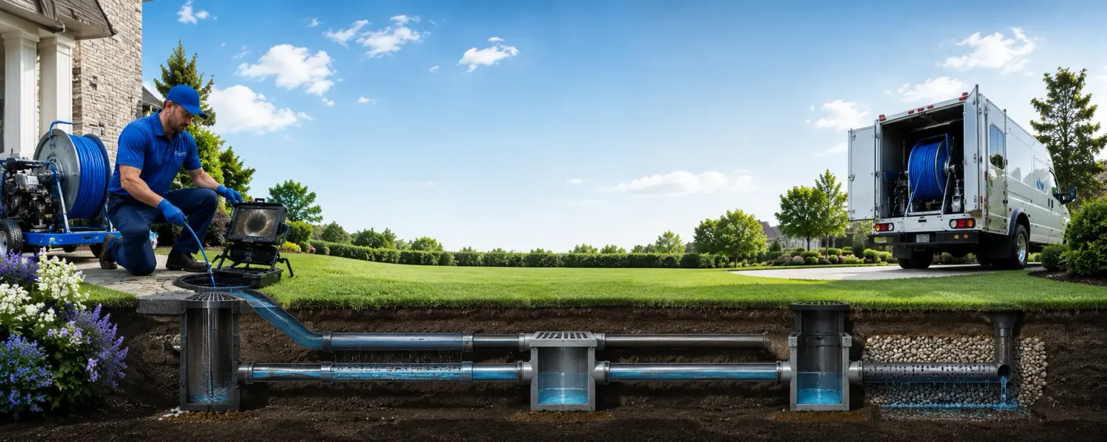 Outdoor drain cleaning information for Harrietta, MI